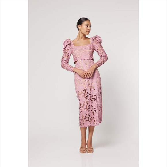 NWT ELLIATT PINK COURT LACE DRESS - Picture 4 of 6